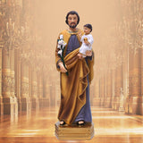 Maxbell 8 Inch St. Joseph and Child Jesus Statues Figurines Home Tabletop Decor