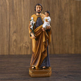 Maxbell 8 Inch St. Joseph and Child Jesus Statues Figurines Home Tabletop Decor
