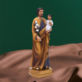 Maxbell 8 Inch St. Joseph and Child Jesus Statues Figurines Home Tabletop Decor