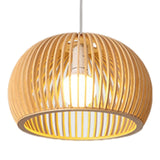 Maxbell Natural Wooden Pendant Light Corridor Ceiling Lighting Handmade Hanging Lamp C