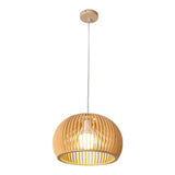 Maxbell Natural Wooden Pendant Light Corridor Ceiling Lighting Handmade Hanging Lamp C