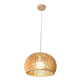 Maxbell Natural Wooden Pendant Light Corridor Ceiling Lighting Handmade Hanging Lamp C