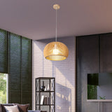 Maxbell Natural Wooden Pendant Light Corridor Ceiling Lighting Handmade Hanging Lamp C
