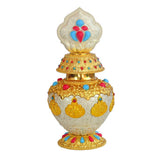 Maxbell Eight Auspicious Bottle Religion Tibetan Buddhist Supplies Home Office silver