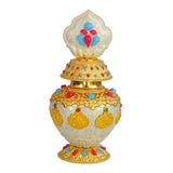 Maxbell Eight Auspicious Bottle Religion Tibetan Buddhist Supplies Home Office silver