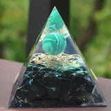 Maxbell Orgone Pyramid Energy Generator Ornament Crystal Sphere for Feng Shui Yoga 6x6cm