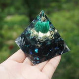 Maxbell Orgone Pyramid Energy Generator Ornament Crystal Sphere for Feng Shui Yoga 6x6cm