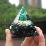 Maxbell Orgone Pyramid Energy Generator Ornament Crystal Sphere for Feng Shui Yoga 6x6cm