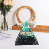 Maxbell Orgone Pyramid Energy Generator Ornament Crystal Sphere for Feng Shui Yoga 6x6cm