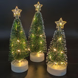 Maxbell Set of 3 Miniature Christmas Trees Decorations Plastic for Party Festival 3pcs M
