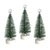 Maxbell Set of 3 Miniature Christmas Trees Decorations Plastic for Party Festival 3pcs M