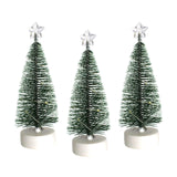 Maxbell Set of 3 Miniature Christmas Trees Decorations Plastic for Party Festival 3pcs M