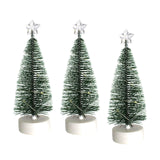Maxbell Set of 3 Miniature Christmas Trees Decorations Plastic for Party Festival 3pcs M