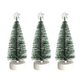 Maxbell Set of 3 Miniature Christmas Trees Decorations Plastic for Party Festival 3pcs M