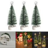 Maxbell Set of 3 Miniature Christmas Trees Decorations Plastic for Party Festival 3pcs M