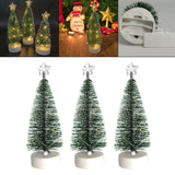 Maxbell Set of 3 Miniature Christmas Trees Decorations Plastic for Party Festival 3pcs M