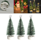 Maxbell Set of 3 Miniature Christmas Trees Decorations Plastic for Party Festival 3pcs M