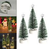 Maxbell Set of 3 Miniature Christmas Trees Decorations Plastic for Party Festival 3pcs M