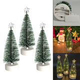 Maxbell Set of 3 Miniature Christmas Trees Decorations Plastic for Party Festival 3pcs M