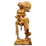 Maxbell Chang's Statues Hand Carving Godness Figurine for Shelf Home Decoration