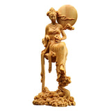 Maxbell Chang's Statues Hand Carving Godness Figurine for Shelf Home Decoration