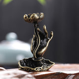 Maxbell Incense Burner Pure Copper Decorative Gifts Tea Ceremony Buddha for Desktop