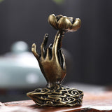 Maxbell Incense Burner Pure Copper Decorative Gifts Tea Ceremony Buddha for Desktop