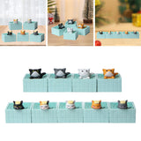 Maxbell Mini Cat Bath Landscape Figures Crafts for Desktop Cake Topper Kids Gift 4pcs