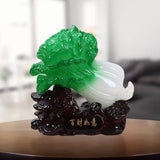 Maxbell Chinese Cabbage Ornaments Gifts Jade Shape Resin Wealth Blessing for Car