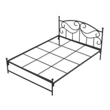 Maxbell Wrought Iron Miniature Dollhouse Bed Simulation 1/6 for Dollhouse gray