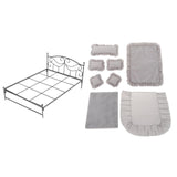 Maxbell 1/6 Scale Wrought Iron Bed Collection Bedroom Set for Life Scene Decorations