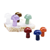 Maxbell 7x Mushroom Crystal Gemstone Crystal Gift for Lucky Meditation Spiritual