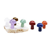 Maxbell 7x Mushroom Crystal Gemstone Crystal Gift for Lucky Meditation Spiritual