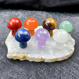 Maxbell 7x Mushroom Crystal Gemstone Crystal Gift for Lucky Meditation Spiritual