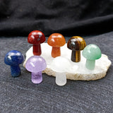 Maxbell 7x Mushroom Crystal Gemstone Crystal Gift for Lucky Meditation Spiritual