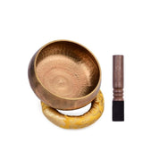 Maxbell Tibetan Singing Bowl Buddhism Meditation Sound Copper Yoga W/ Cushion 20cm