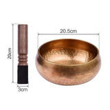 Maxbell Tibetan Singing Bowl Buddhism Meditation Sound Copper Yoga W/ Cushion 20cm