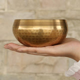Maxbell Tibetan Singing Bowl Buddhism Meditation Sound Copper Yoga W/ Cushion 20cm
