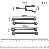 Maxbell 6Pcs Servo Rod Pull Linkages for Mini-Z Jimny 4x4 1:18 RC Car Accessories Gray