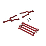 Maxbell 6Pcs Servo Rod Pull Linkages for Mini-Z Jimny 4x4 1:18 RC Car Accessories Red