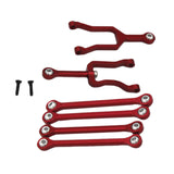 Maxbell 6Pcs Servo Rod Pull Linkages for Mini-Z Jimny 4x4 1:18 RC Car Accessories Red