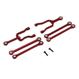 Maxbell 6Pcs Servo Rod Pull Linkages for Mini-Z Jimny 4x4 1:18 RC Car Accessories Red