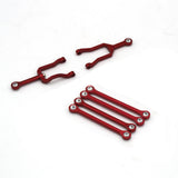 Maxbell 6Pcs Servo Rod Pull Linkages for Mini-Z Jimny 4x4 1:18 RC Car Accessories Red