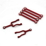 Maxbell 6Pcs Servo Rod Pull Linkages for Mini-Z Jimny 4x4 1:18 RC Car Accessories Red