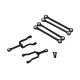 Maxbell 6Pcs Servo Rod Pull Linkages for Mini-Z Jimny 4x4 1:18 RC Car Accessories Black