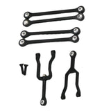 Maxbell 6Pcs Servo Rod Pull Linkages for Mini-Z Jimny 4x4 1:18 RC Car Accessories Black