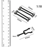 Maxbell 6Pcs Servo Rod Pull Linkages for Mini-Z Jimny 4x4 1:18 RC Car Accessories Black