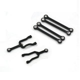 Maxbell 6Pcs Servo Rod Pull Linkages for Mini-Z Jimny 4x4 1:18 RC Car Accessories Black