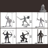 Maxbell Plastic Medieval Knight Soldier Toys Army Men Archaic Soldiers Army Infantry 24 pcs