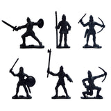 Maxbell Plastic Medieval Knight Soldier Toys Army Men Archaic Soldiers Army Infantry 24 pcs